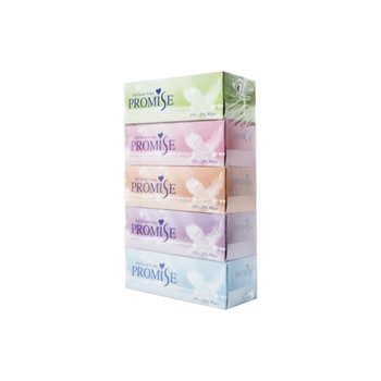 Promise Facial Tissue 5 Packs x 150 Sheets x 2 ply