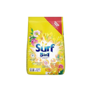 Surf 5In1 Spring Flowers Freshness Automatic Laundry Powder Soap 2.4kg