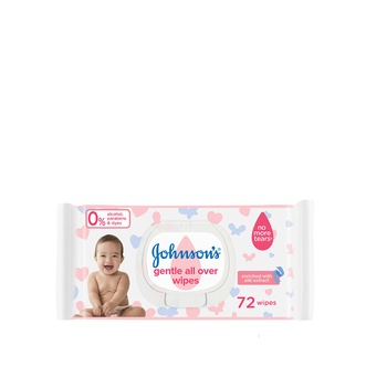 Johnson's Baby Gentle All Over Wipes 72s