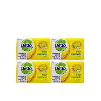 Dettol fresh anti-bacterial bar soap 4x120g