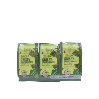 CJ Bibigo Crispy Seaweed Snacks Wasabi 3 X 5g
